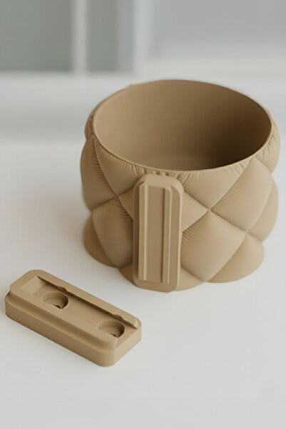 OEM Exclusive wall planter – Quilted Elegance design, Sandstone Beige color