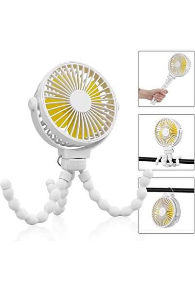 Oxsaytee مروحة عربة أطفال صغيرة محمولة متعددة الوظائف، قابلة لإعادة الشحن عبر...