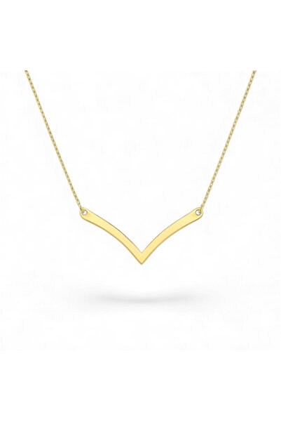 HANNY Necklace with V pendant made of 925 Silver and gold plated