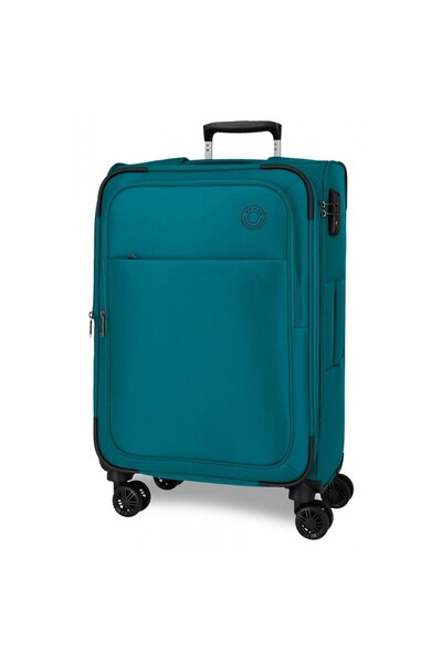 Movom Medium trolley, Atlanta, textile, expandable, TSA, turquoise green, 42x66x25 cm