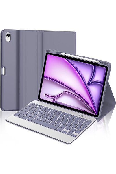 m.tk moveteck iPad Air 4/5/6 Generation Air 11 2025 M3 Compatible Tablet Case with Keyboard Bluetooth Stand with Pen Compartment