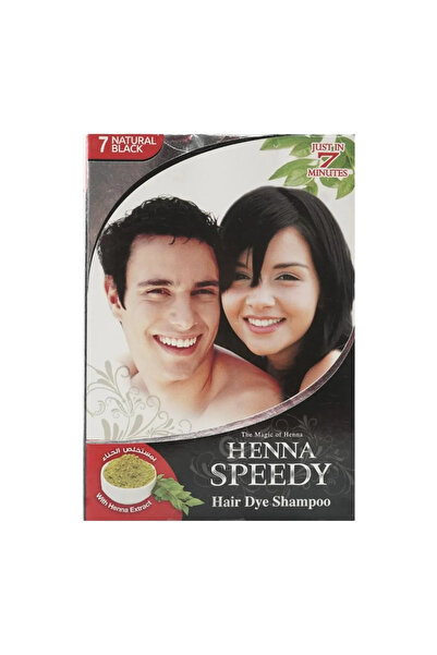 Henna شامبو سبيدي لصبغ الشعر ٧، أسود طبيعي للرجال والنساء - ٣٠ مل