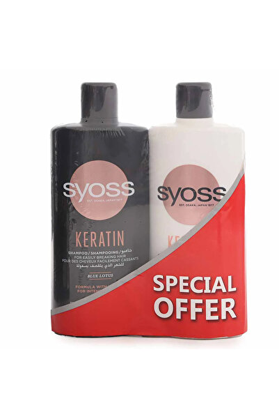 Syoss مجموعة شامبو وبلسم الكيراتين - 500 مل + 500 مل