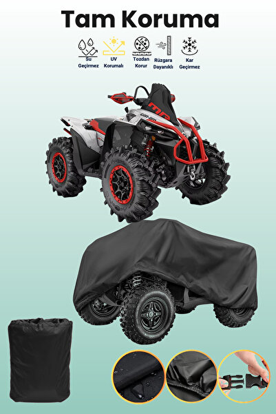 dokaca Black Can-Am Renegade 1000 Atv Cover, Atv Protective Cover