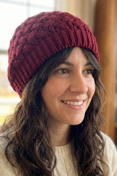 Modex Fluffy Knit Pattern Casual Soft Beanie