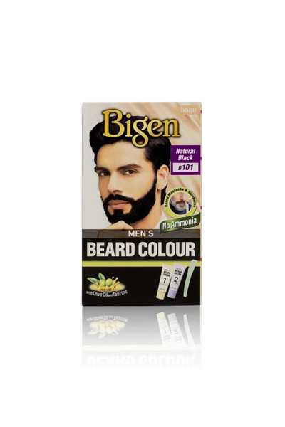 BİGEN صبغة اللحية والشارب للرجال (عشبة طبيعية) خالية من الأمونيا - B101 أسود