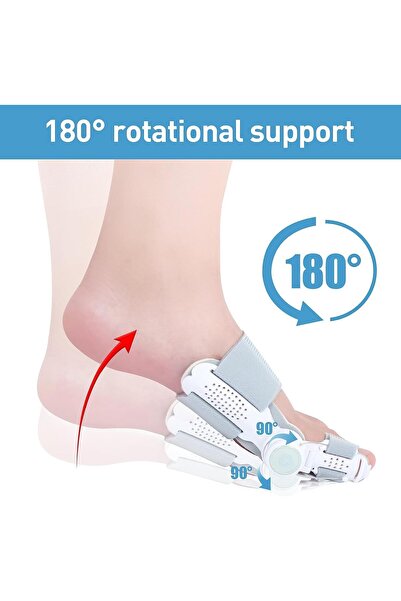 Bukela Defsedar Grey Bunion Corrector, Adjustable Knob Toe Straightener (Left/Right)