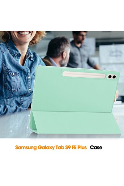 SKYDDAR INNOVATION Husă pentru tabletă Samsung Galaxy Tab S9 Plus / S10 Plus, Flex Trifold, set de autocolante, neagră