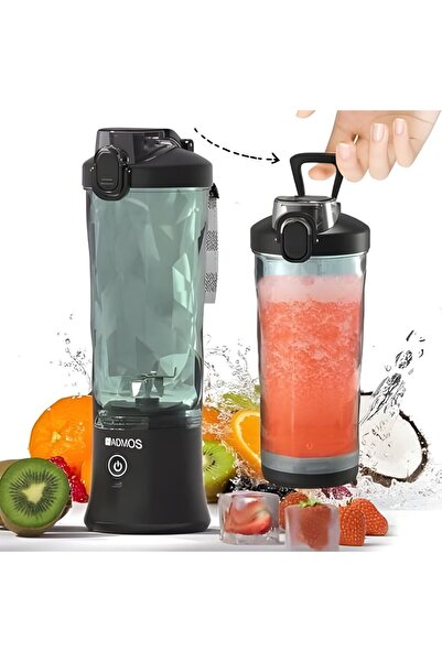 ADMOS Portable 600ml rechargeable blender, waterproof, one-touch operation