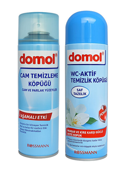 DOMOL Cam Temizleme Köpüğü ve Tuvalet Temizleyici Köpük Saf Temizlik 500 ml