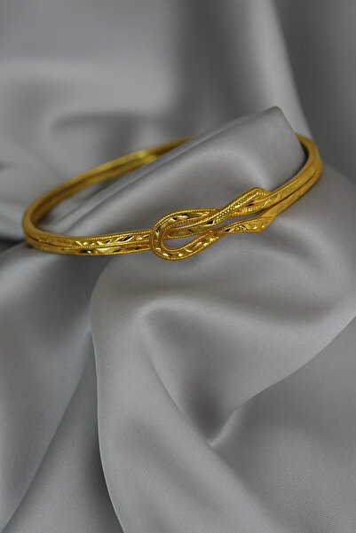 zerfine Altın Kaplama Aşk Düğümlü Ajda Bilezik