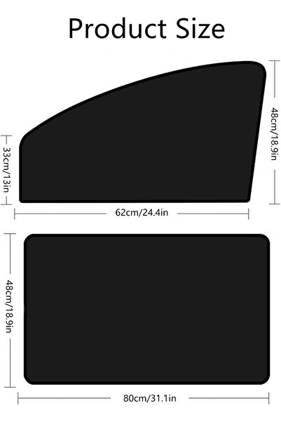 Generic MuSylonz Car Side Window Sunshades - 4 Magnetic Privacy Curtains, UV Protection & Thermal Insulation