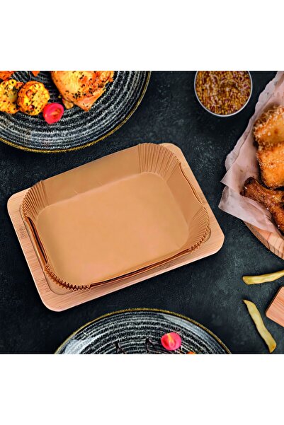 CED AUTO TRADE Baking paper for air fryer - for oven without oil - rectangle - 14 x 22 cm - 50 pcs /