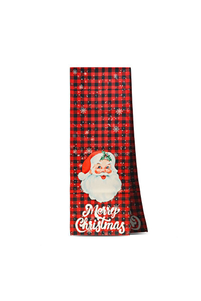 CED AUTO TRADE Decorative table runner – Santa Claus pattern and "Merry Christmas" inscription – 183 x 33 cm – ro