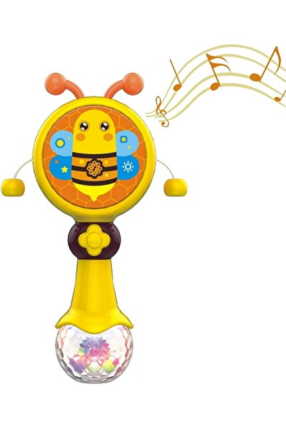 HALAMODO مجموعة خشخيشة موسيقية للأطفال مع طبل وأضواء وخرز - لعبة تعليمية للأع...