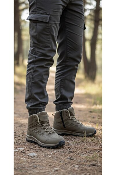 Riwax Чоловічі черевики з поліарною підкладкою, водонепроникні, зимові, на блискавці, для трекінгу на відкритому повітрі