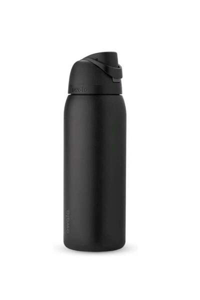 owala FreeSip Insulated Stainless Steel Water Bottle with Straw, 32 oz, Black