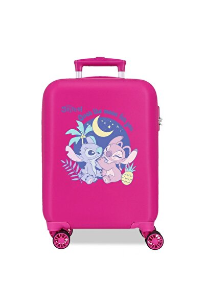 Disney Troler copii, Stitch In the moon, ABS, valiza mica, fucsia, 33x50x20 cm