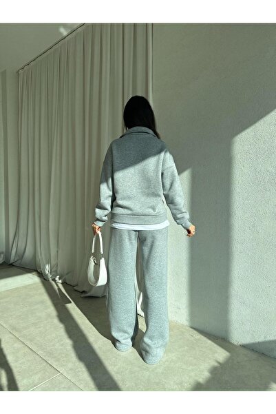 Mooi Butik Zaura Suit 8490 - Gray