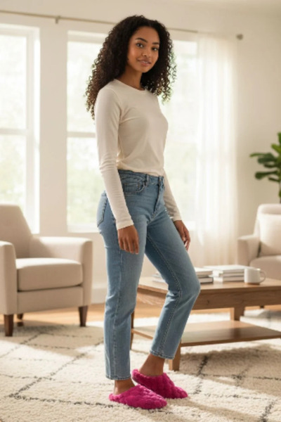 GEZER Soft Non-Slip Sole Plush Soft Home Slippers