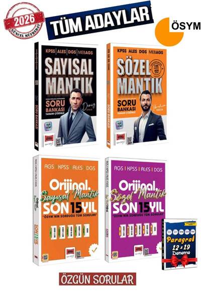Üç Dört Beş Yayıncılık 2026 Yargı KPSS ALES DGS AGS Sayısal Mantık Soru Banka...