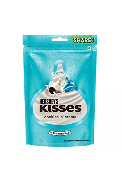 Hershey's هيرشيز كيسز كوكيز آند كريم شوكولاتة بيضاء مع قطع كوكيز - عبوة من قطعتين، 100 غرام