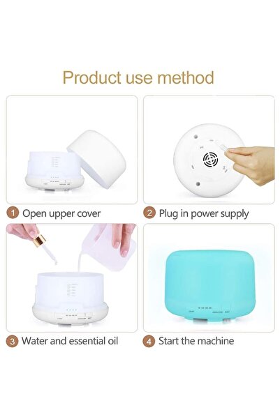 OEM Life of Leisure Aromatherapy Diffuser 500ml, EZEN, White, Ultrasonic Humidifier with Remote, 7 Ambie