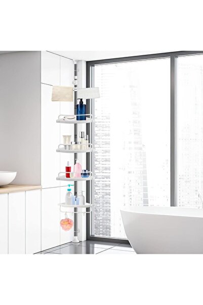 ElastiX shop Organizator telescopic pentru colt baie, organizare cabina dus, ...