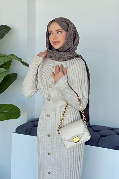 Şulemoda Giyim Çınar Cape Buttoned Suit Stone