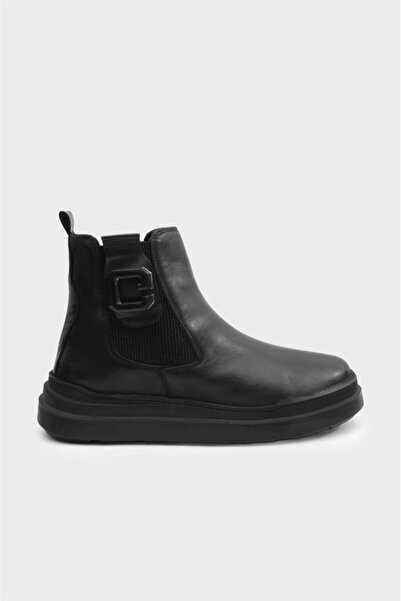 derinet Düz Taban Hakiki Deri Kadın Bot