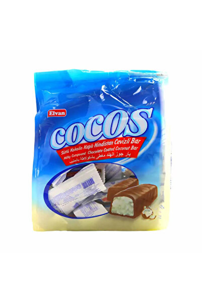 Elvan Cocos Milk Choco Covered Coconut Bar Chocolate- 500 gms Pack of 2