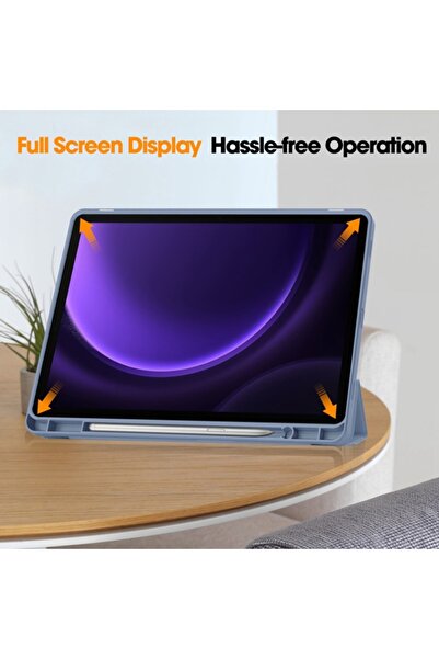 SKYDDAR INNOVATION Tablet case for Samsung Galaxy Tab S9 / S9 FE / S10 FE, Flex Trifold, sticker set, Navy blue