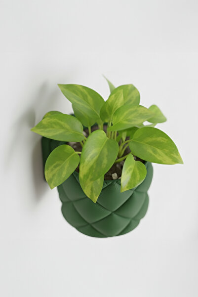 OEM Exclusive wall planter – Quilted Elegance design, Forest Emerald color