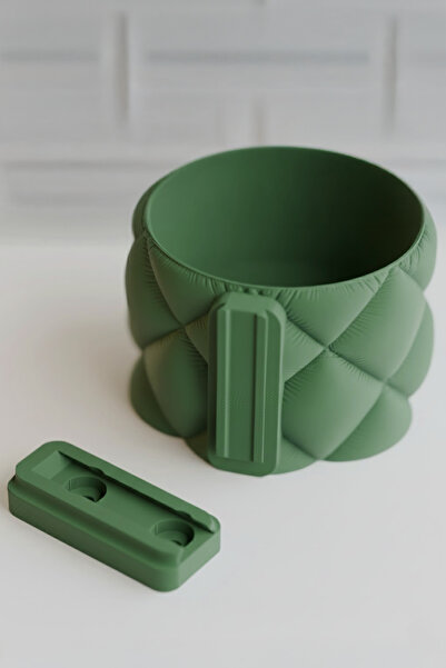 OEM Exclusive wall planter – Quilted Elegance design, Forest Emerald color