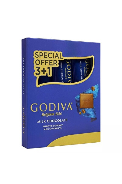 Godiva شوكولاتة الحليب البلجيكية ١٩٢٦ ناعمة وكريمية - ٤ × ٣٢ جرامًا - عبوة من قطعتين