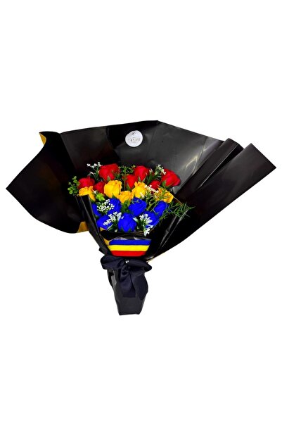velve Buchet floral Tricolor cu trandafiri de săpun și plante artizanale