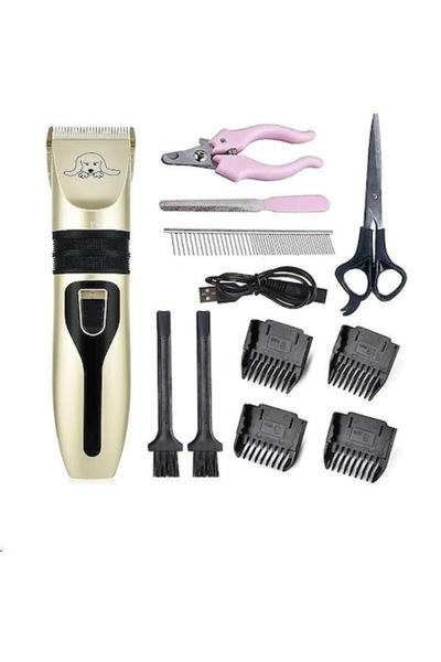 ASHOP Aparat de tuns fără fir pentru animale de companie Nikai, 1200 mAh, acc...
