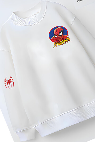 Belya Kids Wear Φούτερ με σχέδιο Man2 Character, από βαμβακερό ύφασμα oversized νήματα για αγόρια