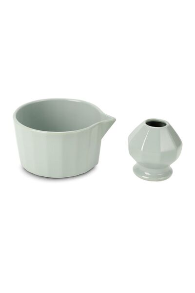 Chavin Ceramic Chawan Matcha Tea Frothing Bowl and Whisk Matcha Holder Mt247