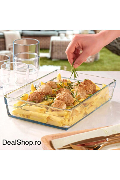 dealshopromania Vas Yena Dreptunghiular Borcam 4.35 L, 37x26 cm – Sticlă Termorezistentă 59334