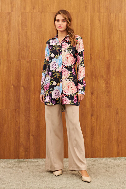 STELLA PULVIS Multi-Colored Patterned Shiny Tunic