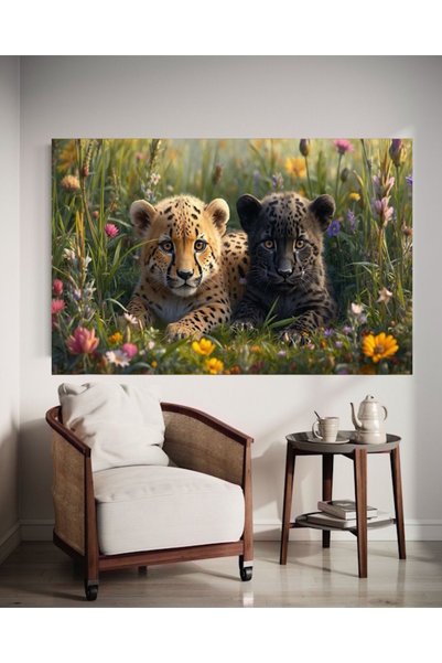 özkacar LIONI DRĂGUȚI FRĂȚI TABLOU PE CANVAS DECORACIUNE PENTRU CASĂ CADOU OR...