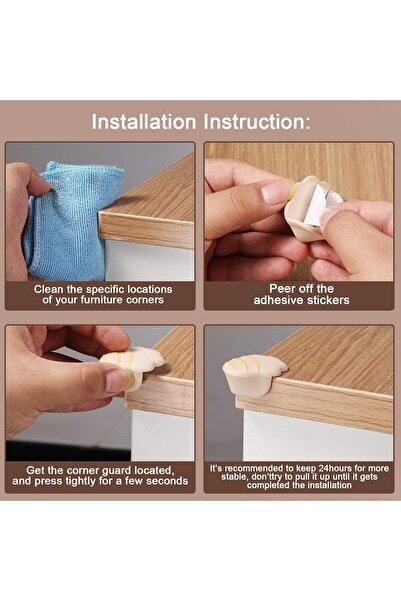 Generic Child-Safe Corner Protectors, Cute Silicone Table Edge Guards, 8 Claw-Shaped Pieces