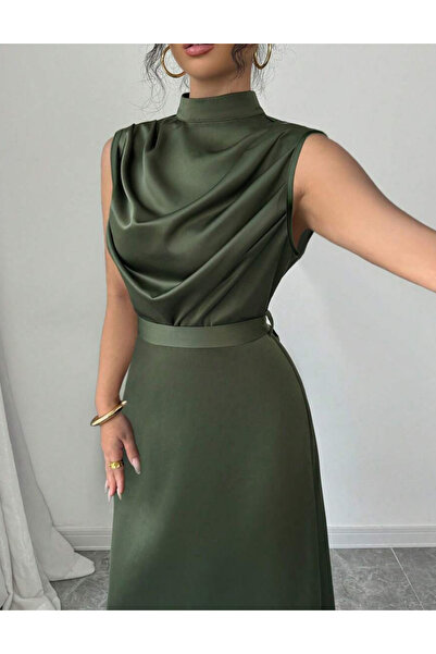 Sheya Shein midi dress, khaki