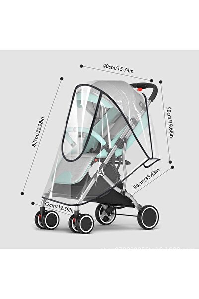 Generic Universal Waterproof Windproof Transparent Rain Cover for Baby Stroller (Joiez)