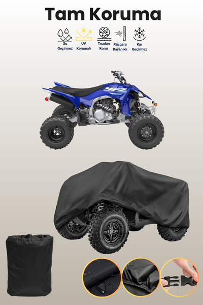 dokaca غطاء ياماها Yfz 450 ATV باللون الأسود، غطاء حماية لمركبة ATV