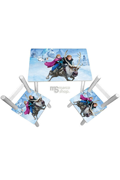 Marcoshop Masă pentru copii cu 2 scaune Frozen Anna și Sven