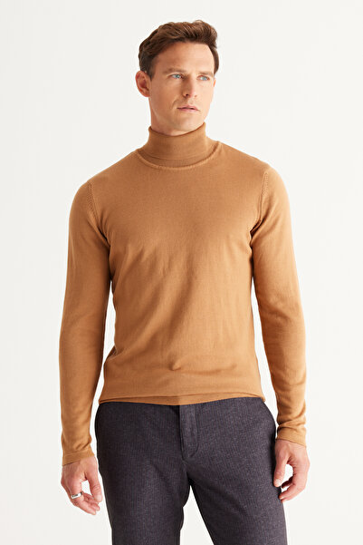 ALTINYILDIZ CLASSICS Πλεκτό πουλόβερ με λαιμόκοψη μενταγιόν, κανονική εφαρμογή, κανονική εφαρμογή