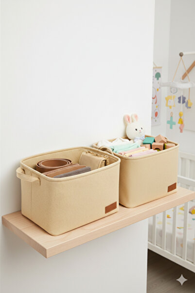 HomyJRs 2-Piece Large Size Closet Laundry Children's Room Toy Organizer Folding Storage Basket