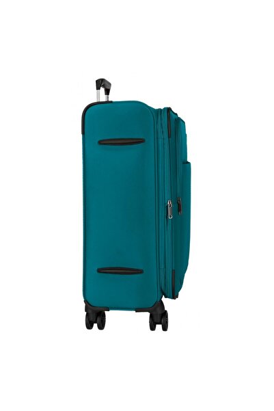 Movom Medium trolley, Atlanta, textile, expandable, TSA, turquoise green, 42x66x25 cm